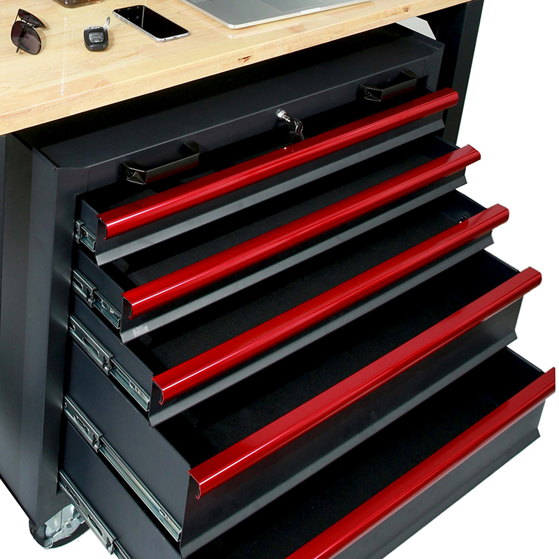Table en bois mobile flexible GLG2000, armoire de rangement pour garage économique