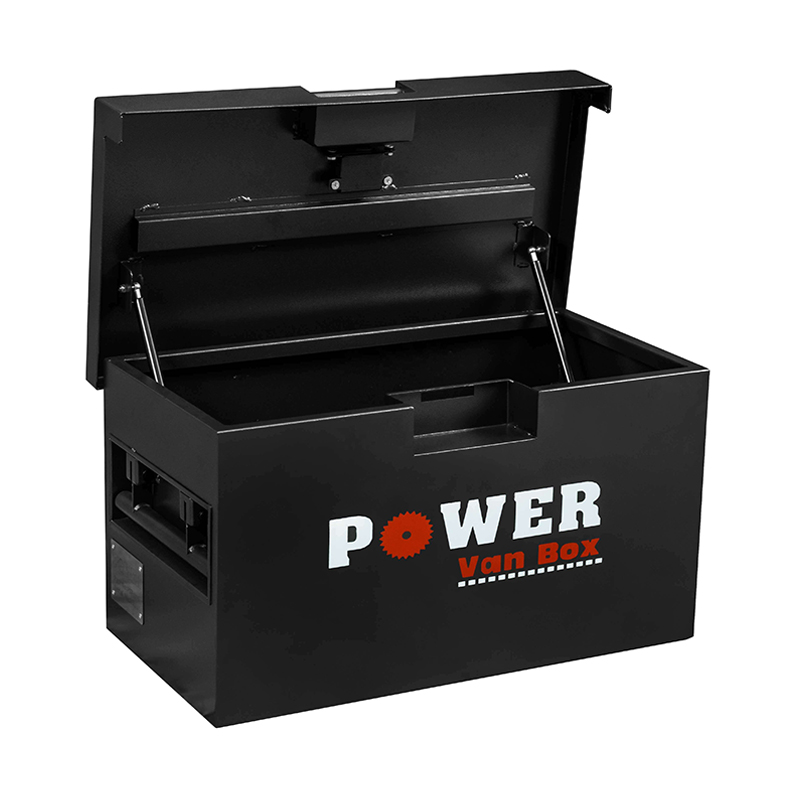 GL340 Boîte de chantier noire Boîte à outils de rangement pour atelier de garage
