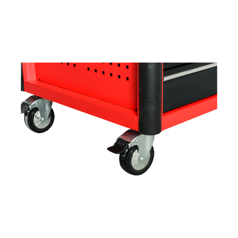 GL3407 Chariot à outils professionnel en métal avec dessus de travail et trous latéraux en acier inoxydable