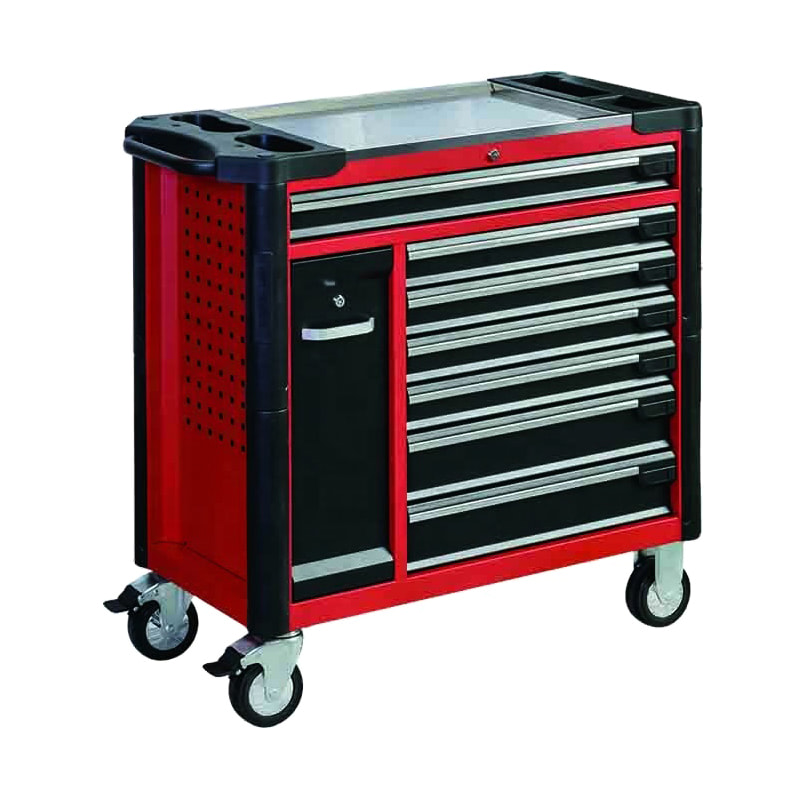 Armoire à roulettes professionnelle GL3407L-D avec plateau de travail en acier inoxydable et plaque de suspension extractible