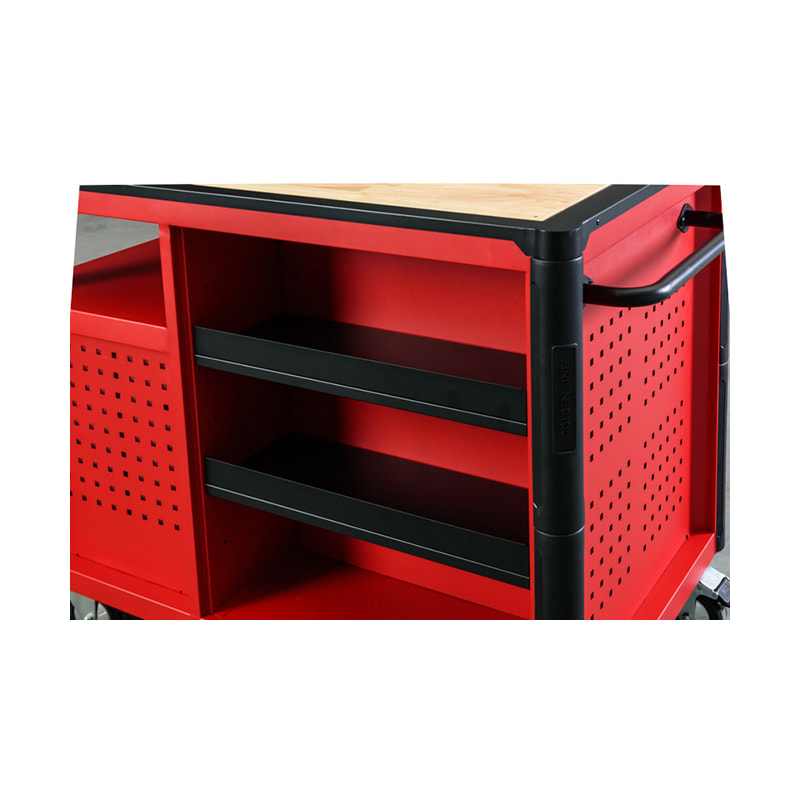 GL3412XXL Armoire de rangement pour outils de garage multifonctionnelle extra-large à 12 tiroirs avec plateau en chêne