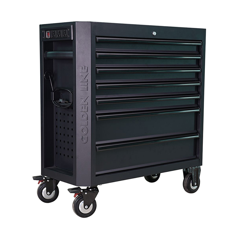 Armoire à outils mobile industrielle à tiroirs inférieurs extra larges GL3607L