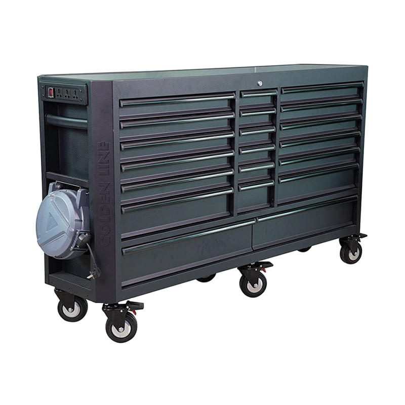 Établi pour armoire à outils GL3620XXL avec rallonge multiprise et prise