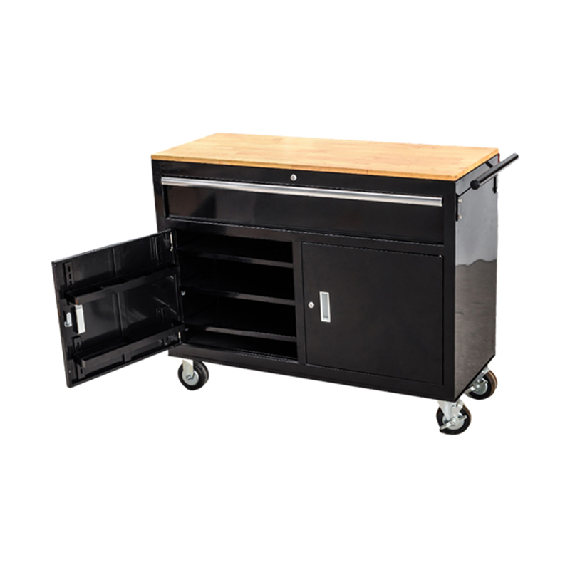 GL4009-D Établi à double porte Chariot à outils Surface de travail en bois