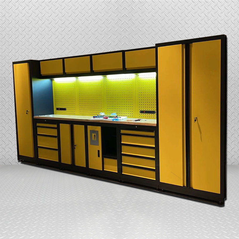 GLG6000X personnalisé combiné multifonctionnel en acier Garage armoire à outils de stockage meubles de laboratoire établi en bois inoxydable