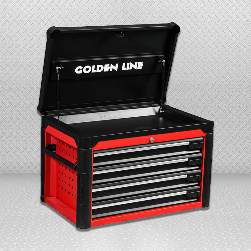 GL3404 Coffre à outils professionnel à 4 tiroirs avec système Inter-Lock avec trous latéraux