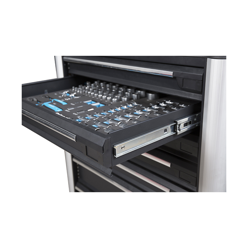 GL3407 Chariot à outils professionnel en métal avec dessus de travail et trous latéraux en acier inoxydable