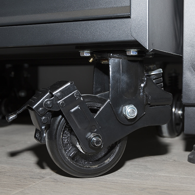 GLG6000A PRO Atelier approfondi avec établi en acier inoxydable de 690 mm de profondeur, armoires à outils de garage, rangement
